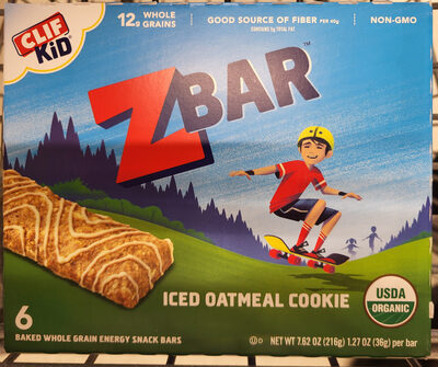 Iced Oatmeal Cookie Baked Whole Grain Energy Snack Bars, Iced Oatmeal Cookie