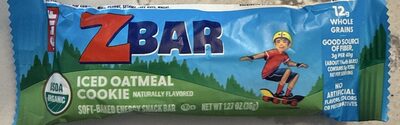 Iced Oatmeal Cookie Organic Baked Whole Grain Energy Snack Bar, Iced Oatmeal Cookie
