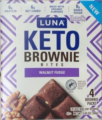 Walnut Fudge Keto Brownie Bites, Walnut Fudge