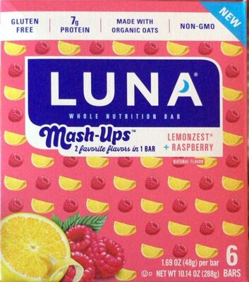 Lemonzest + Raspberry Flavor Whole Nutrition Bars, Lemonzest + Raspberry