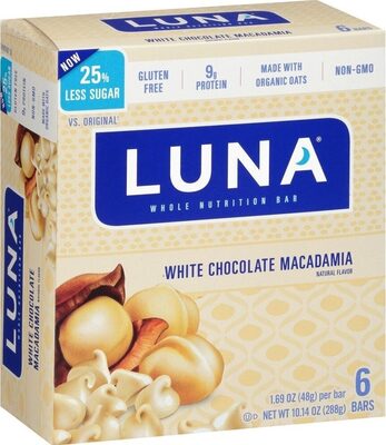 White Chocolate Macadamia Whole Nutrition Bars, White Chocolate Macadamia