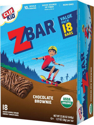 Chocolate Brownie Baked Whole Grain Energy Snack Bars, Chocolate Brownie