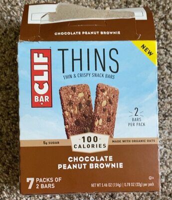 Chocolate Peanut Brownie Thins & Crispy Snack Bars, Chocolate Peanut Brownie