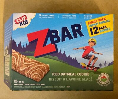Iced Oatmeal Cookie Baked Whole Grain Energy Snack Bars, Iced Oatmeal Cookie