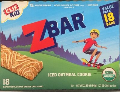 Iced Oatmeal Cookie Baked Whole Grain Energy Snack Bars, Iced Oatmeal Cookie