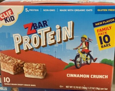 Cinnamon Crunch Protein Whole Grain Crispy Snack Bars, Cinnamon Crunch
