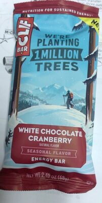 White Chocolate Cranberry Energy Bar, White Chocolate; Cranberry