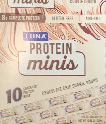 Chocolate Chip Cookie Dough Snack-Size Protein Minis Bars, Chocolate Chip Cookie Dough