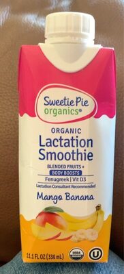 Mango Banana Organic Lactation Smoothie, Mango Banana