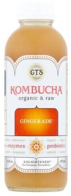 Gingerade Organic & Raw Kombucha, Ginger