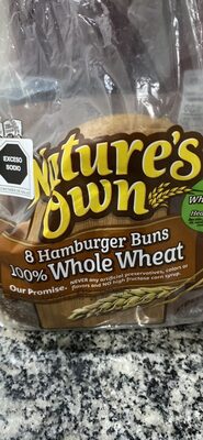 8 Hamburger Buns, 100% Whole Wheat