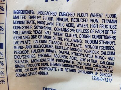 Hamburger Enriched Buns