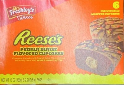 Reese's, Peanut Butter Flavored Cupcakes Chocolate Cupcake With Peanut Butter Flavored Icing And Filling, Peanut Butter