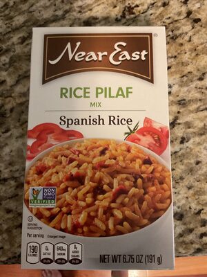 Near East Rice Pilaf Spanish Rice 6.75 Ounce  Paper Box.