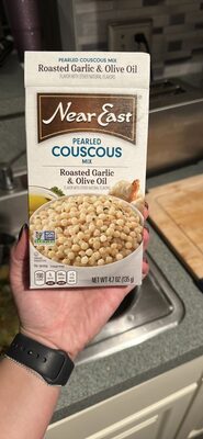 Near East Pearled Cous Cous Roasted Garlic & Olive Oil 4.7 Ounce Paper Box