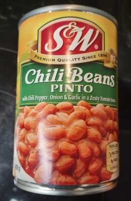 Pinto Chili Beans With Chili Pepper, Onion & Garlic In A Zesty Tomato Sauce, Chili Pepper, Onion & Garlic In A Zesty Tomato Sauce