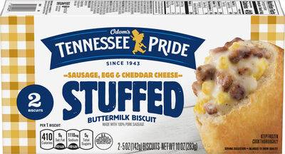 Sausage, Egg & Cheddar Cheese Stuffed Buttermilk Biscuit, Sausage, Egg & Cheddar Cheese