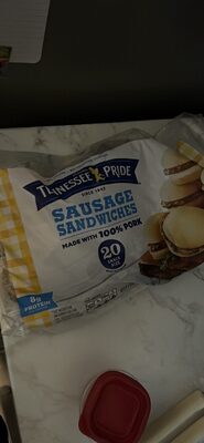 Odoms Tennessee Pride Sausage & Biscuits, Snack Size Frozen Breakfast Sandwiches, 20 Count