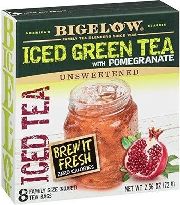 Unsweetened Iced Green Tea Bags With Pomegranate, Unsweetened With Pomegranate