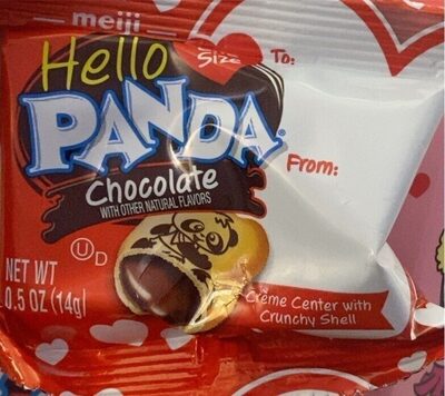 Chocolate Flavor Creme Center With Crunchy Shell Hello Panda Cookies, Chocolate