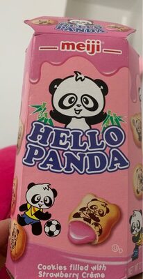 Hello Panda Strawberry Creme Center With Crunchy Shell, Hello Panda Strawberry
