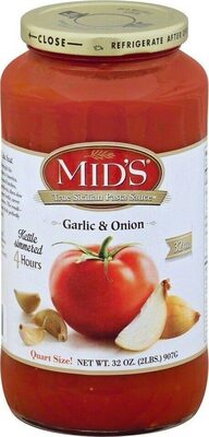 Mid's, Homestyle Pasta Sauce, Garlic & Onion, Garlic & Onion