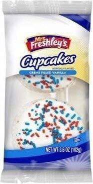 Vanilla Flavored Creme Filled Cupcakes, Vanilla
