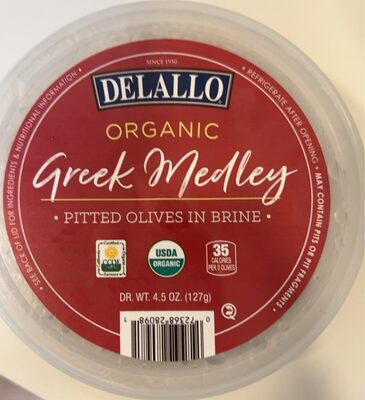 Organic Greek Medley Pitted Olives In Brine