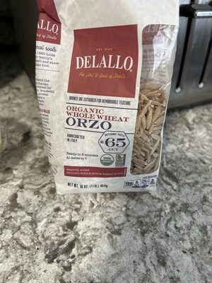 Organic Whole Durum Wheat Flour Macaroni Product, Orzo No. 65