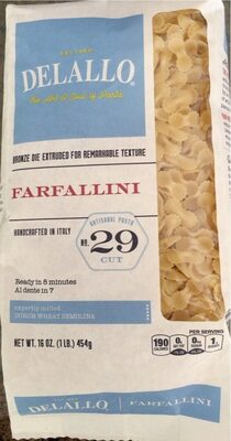 Durum Wheat Semolina, Farfallini