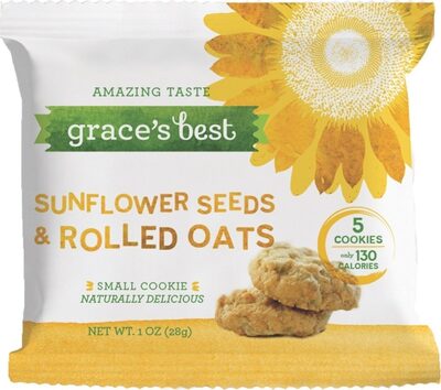 Grace's Best, Small Cookies, Sunflower Seeds & Rolled Oats, Sunflower Seeds & Rolled Oats