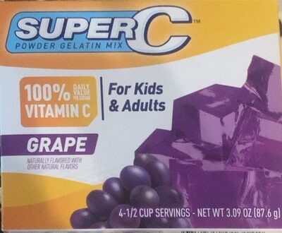 Grape Flavored Powder Gelatin Mix, Grape
