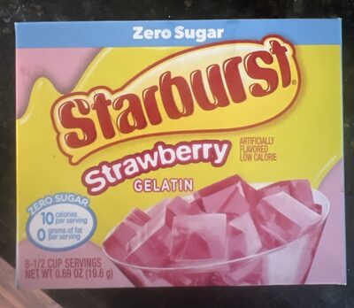 Strawberry Flavored Low Calorie Sugar Free All Pink Gelatin, Strawberry