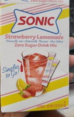 Strawberry Lemonade Flavored Zero Sugar Drink Mix Singles To Go!, Strawberry Lemonade