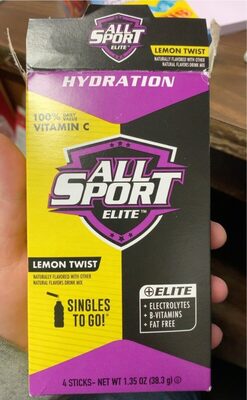 Elite Hydration Drink Mix, Lemon Twist, Lemon Twist