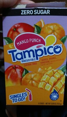 Mango Punch Mango, Orange Tangerine Flavored Zero Sugar Low Calorie Drink Mix Singles To Go!, Mango Punch