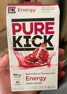 Black Cherry Pomegranate Flavored Energy Zero Sugar Drink Mix Stick Packs, Black Cherry Pomegranate