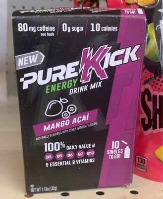 Mango Acai Flavored Energy Drink Mix, Mango Acai
