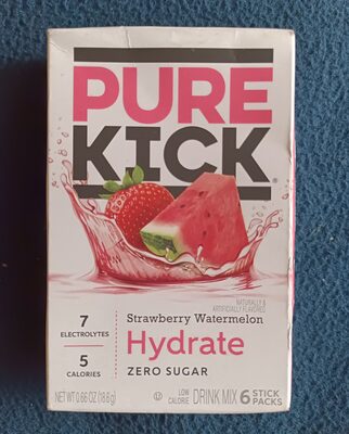 Strawberry Watermelon Flavored Hydrate Zero Sugar Drink Mix Stick Packs, Strawberry Watermelon