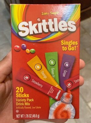 Zero Sugar Drink Mix Sticks, Strawberry; Orange; Green Apple; Grape