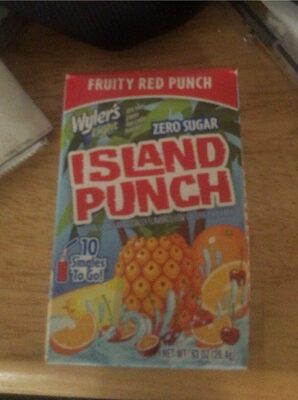 Fruity Red Punch Island Punch Low Calorie Drink Mix Singles To Go!, Fruity Red Punch
