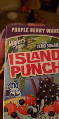 Purple Berry Wave Zero Sugar Island Punch Low Calorie Drink Mix Singles To Go!, Purple Berry Wave