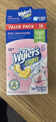Pink Lemonade Low Calorie Drink Mix Singles To Go!, Pink Lemonade
