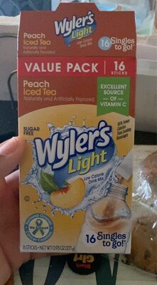 Peach Iced Tea Low Calorie Drink Mix Singles To Go!, Peach Iced Tea