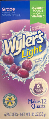 Grape Low Calorie Drink Mix Pitcher Packs, Grape