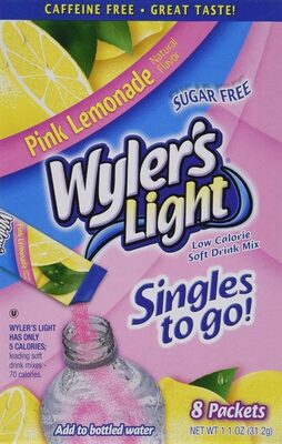Pink Lemonade Low Calorie Soft Drink Mix Singles To Go!, Pink Lemonade