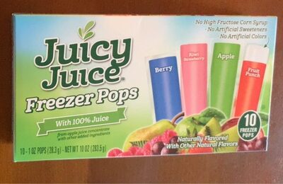 Freezer Pops With 100% Juice, Berry, Kiwi Strawberry, Apple, Fruit Punch
