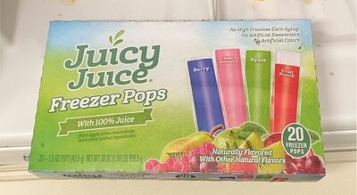 Berry, Kiwi, Strawberry, Apple, Fruit Punch Flavored Freezer Pops From Apple 100% Juice Concentrate, Berry, Kiwi, Strawberry, Apple, Fruit Punch