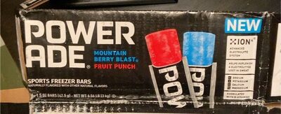 Mountain Berry Blast, Fruit Punch Flavored Sports Freezer Bars, Mountain Berry Blast, Fruit Punch