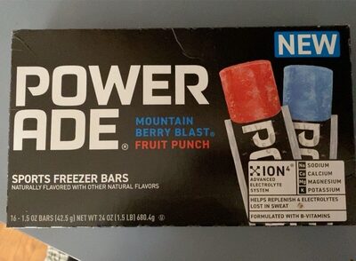 Sports Freezer Bars, Mountain Berry Blast, Fruit Punch